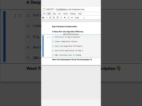 Big O Notation Fundamentals: A Deep Dive into Algorithm Efficiency | #BigO, #Algorithms, #TechStudy