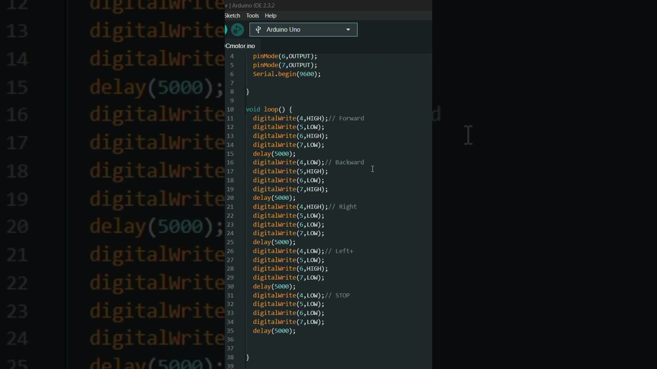 Control 2 DC Motors with Arduino 🚗