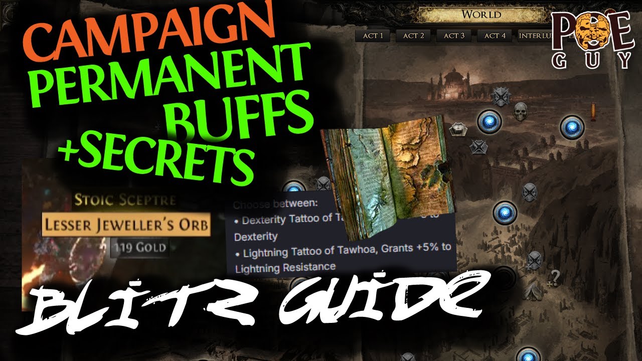 PoE 2 Campaign Buffs & Secrets | Blitz Guide for League Start