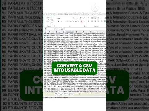 How to convert a CSV file into usable data in excel #shorts