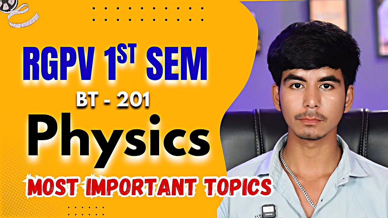 Physics RGPV 1st Year Key Questions for 2026 π