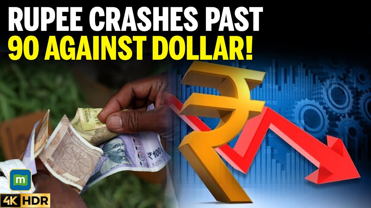 Indian Rupee Hits Record Low of 90 vs USD 📉