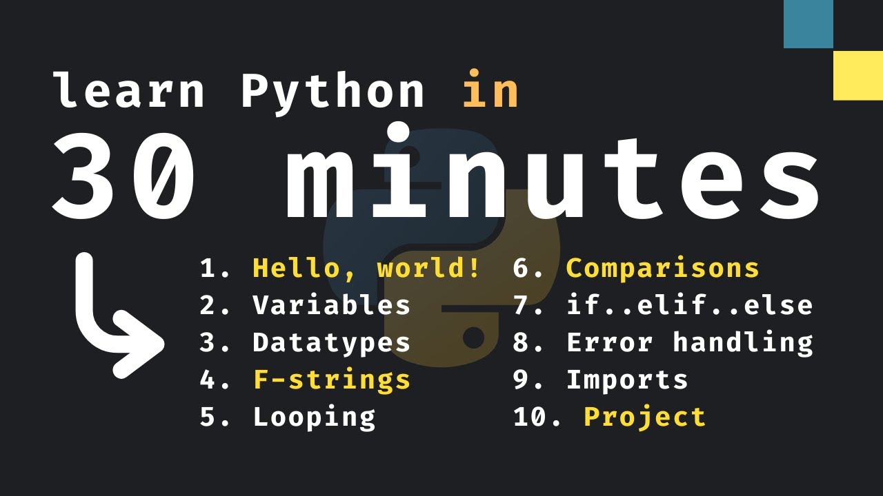 Learn Python in Just 30 Minutes – Beginner's Crash Course 🚀