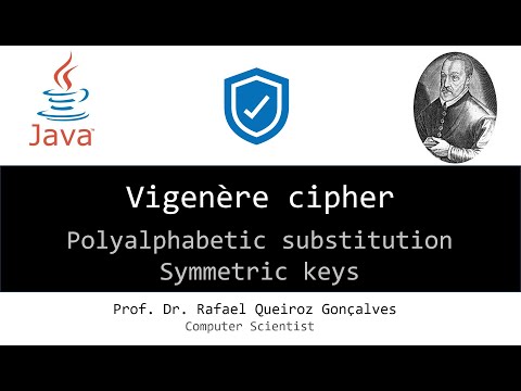 Vigenère cipher - Symmetric keys example
