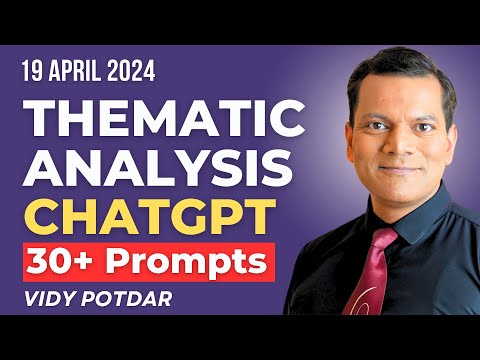 Thematic Analysis with ChatGPT | 30+ Simple Prompts for Thematic Analysis