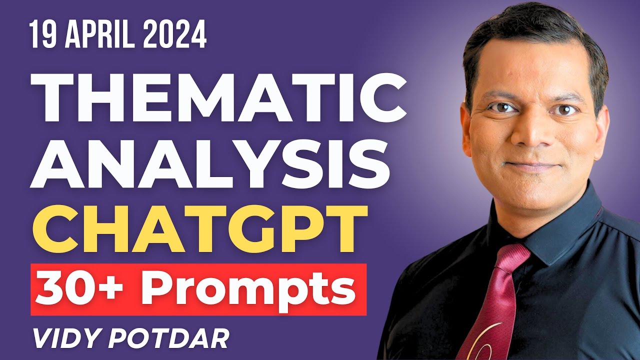 Master Thematic Analysis with ChatGPT: 30+ Easy Prompts + Exclusive Webinar π