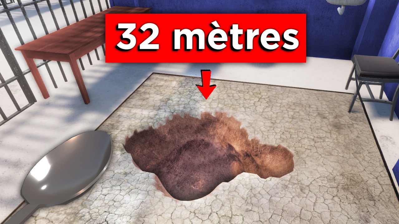 Jeu d'évasion de prison avec une cuillère 🥄