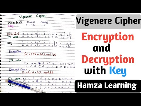 vigenere cipher encryption and decryption || vigenere cipher decoder with key