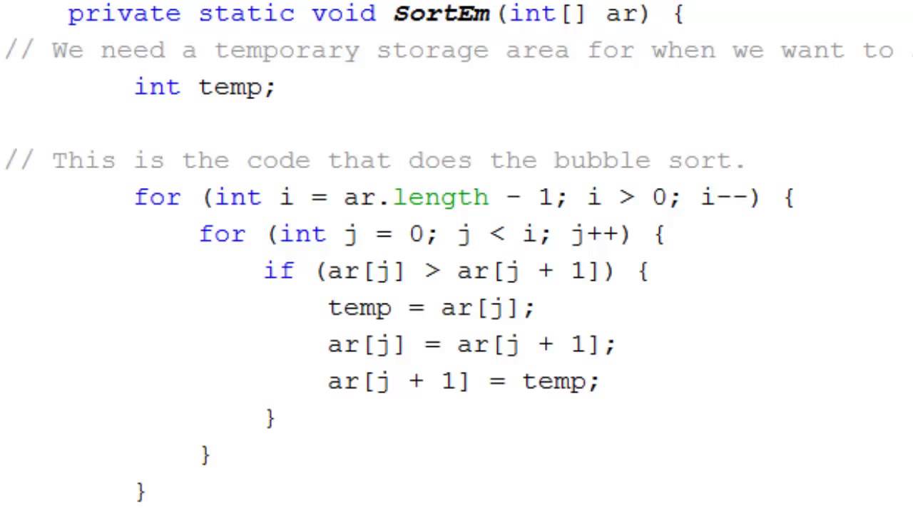 Java Bubble Sort Explained 🧼