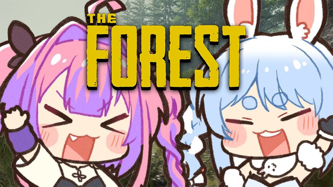 【The Forest】ヴィヴィちゃんと危険な島からの脱出！食人族と戦う冒険🪓【ホロライブ/兎田ぺこら】