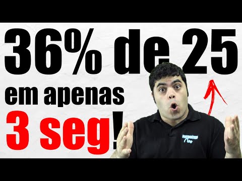 🔥 36% de 25 🙌🏻 CÁLCULO DE PORCENTAGEM EM 3 SEGUNDOS!