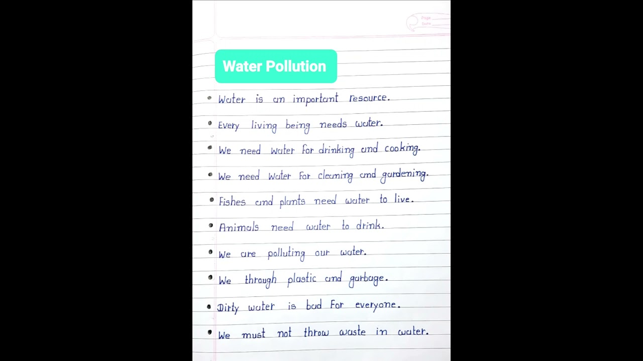 10-Line Essay on Water Pollution 💧
