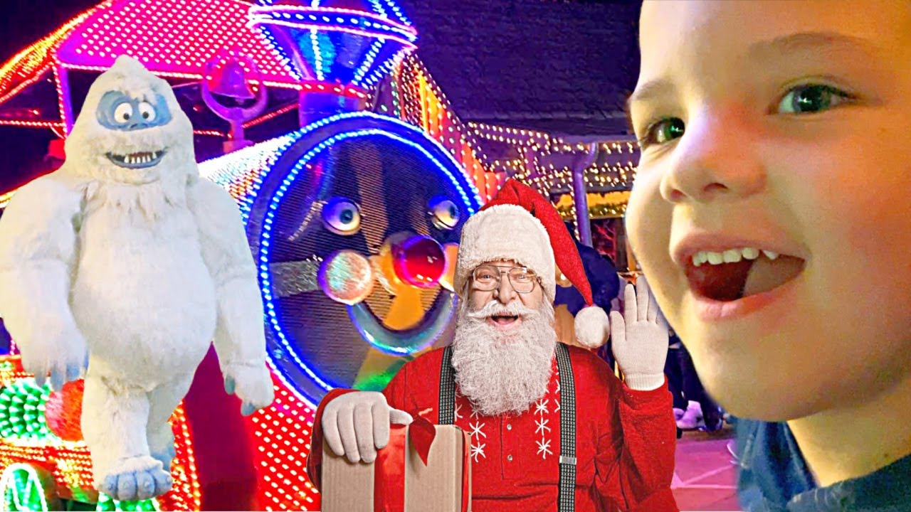 Caleb's Fun Day at Silver Dollar City: Kids Rides, Santa & Rudolph Parade! ๐
