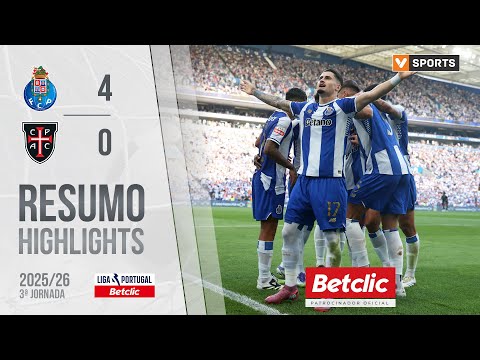 Resumo: FC Porto 4-0 Casa Pia (Liga 25/26 #3)
