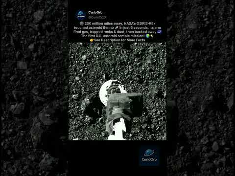 🚀 NASA OSIRIS-REx Touches Asteroid Bennu 🌑 200 Million Miles Away!