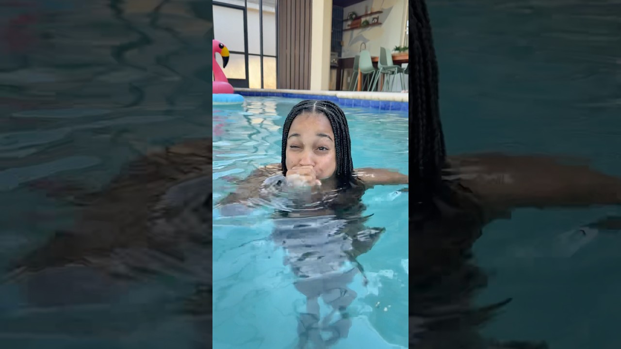 Cali Mimics Donald Duck in the Pool 😂
