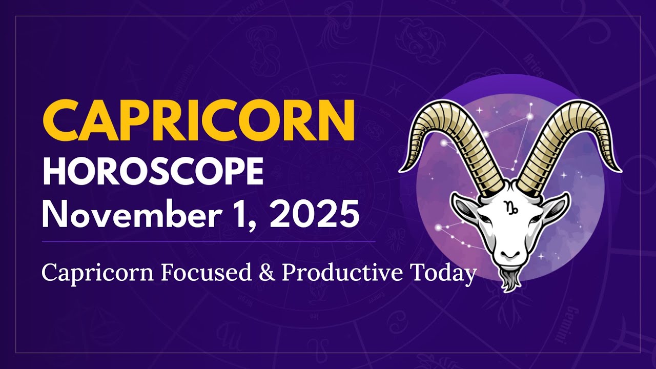 Capricorn Daily Horoscope for November 1, 2025 ♑️ | Stay Focused & Productive