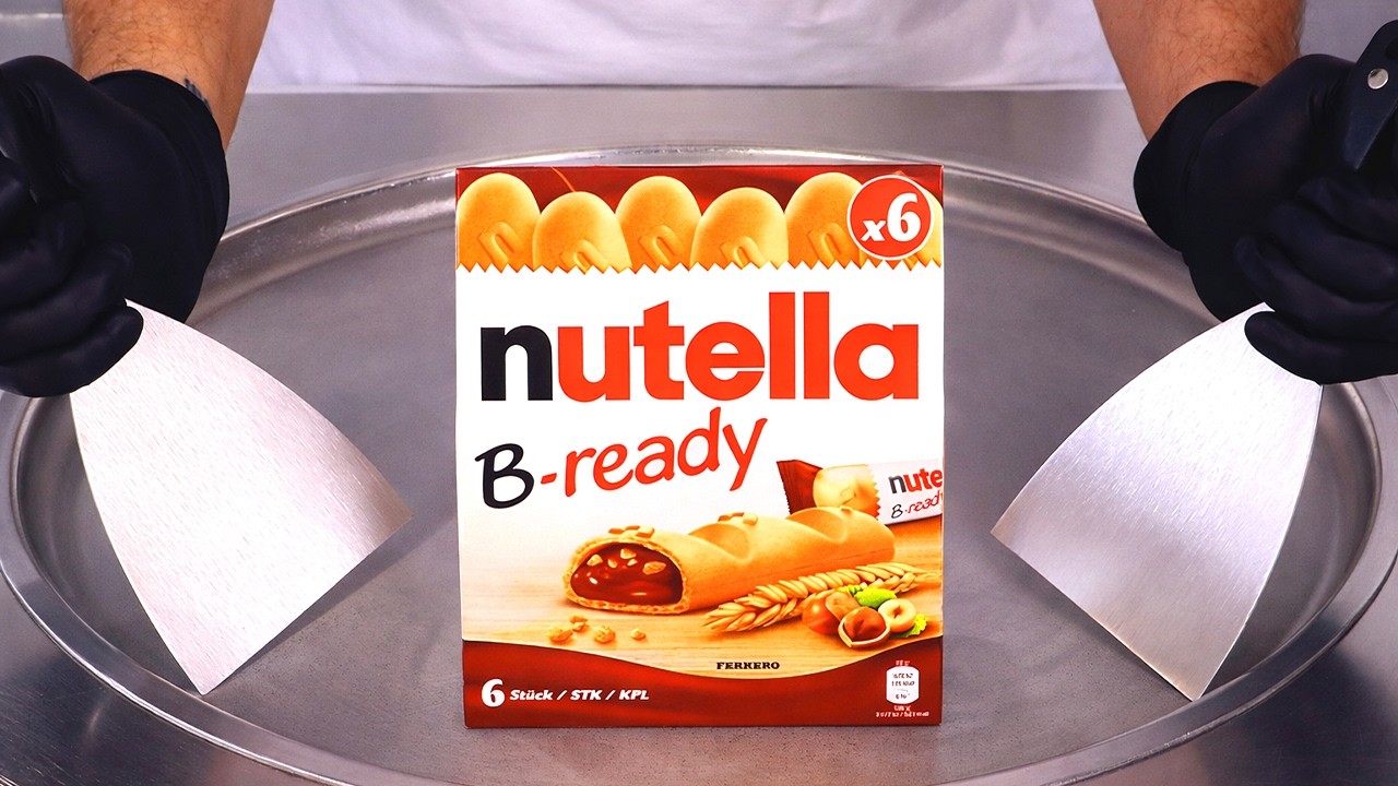 Nutella B-ready - Ice Cream Rolls | Satisfying Visual ASMR