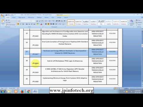 ieee vlsi projects 2016 - 2017 titles | VLSI final year project titles 2016 | vlsi ieee papers 2016