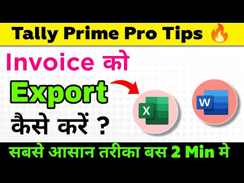 How to Export Sales Invoices in Tally Prime