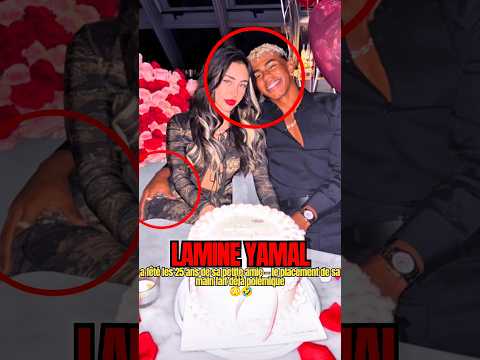Lamine Yamal a fêté les 25 ans de sa petite amie le placement de sa main fait déjà polémique. 😳🤣