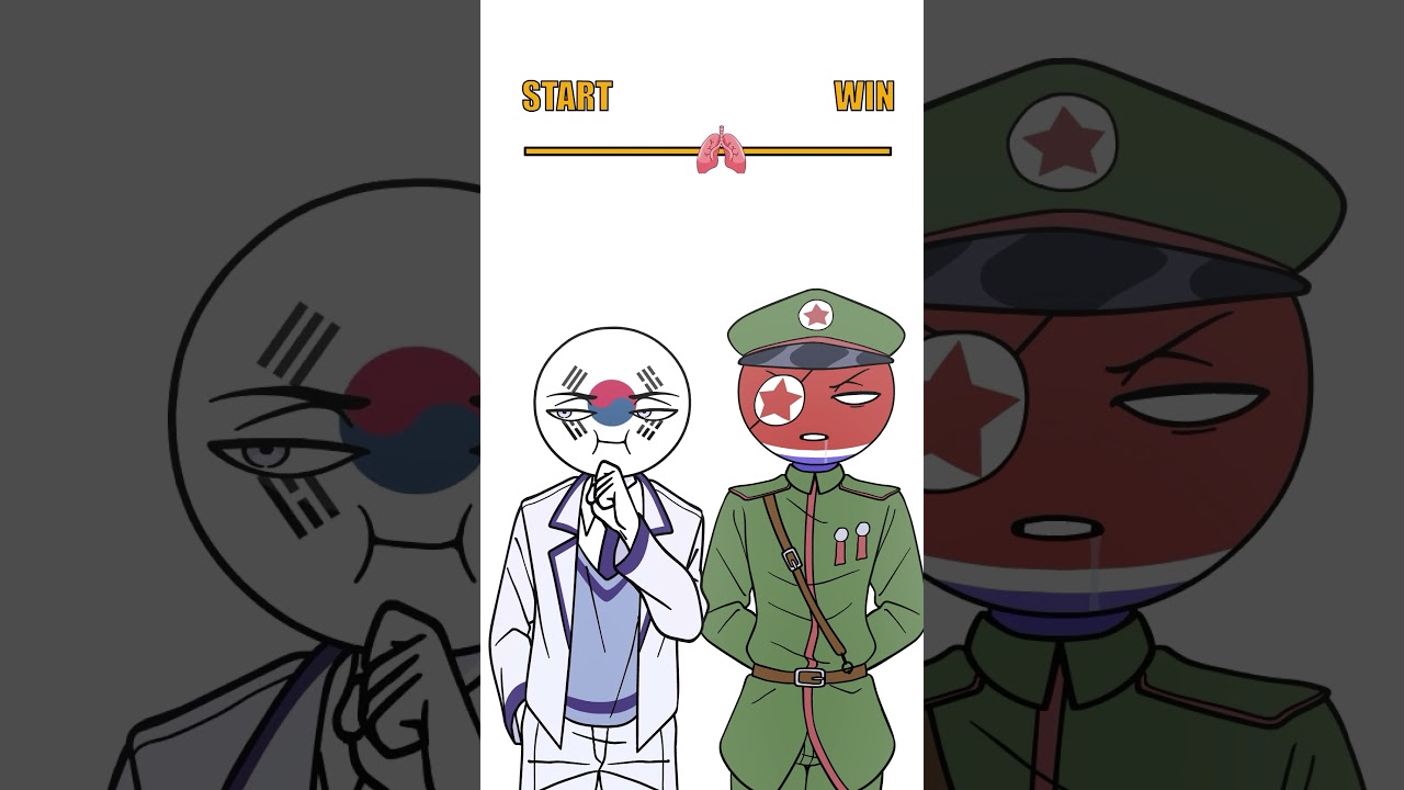 SOUTH KOREA AND NORTH KOREA HOLD THEIR BREATH 🇰🇷 🇰🇵 #countryhumans