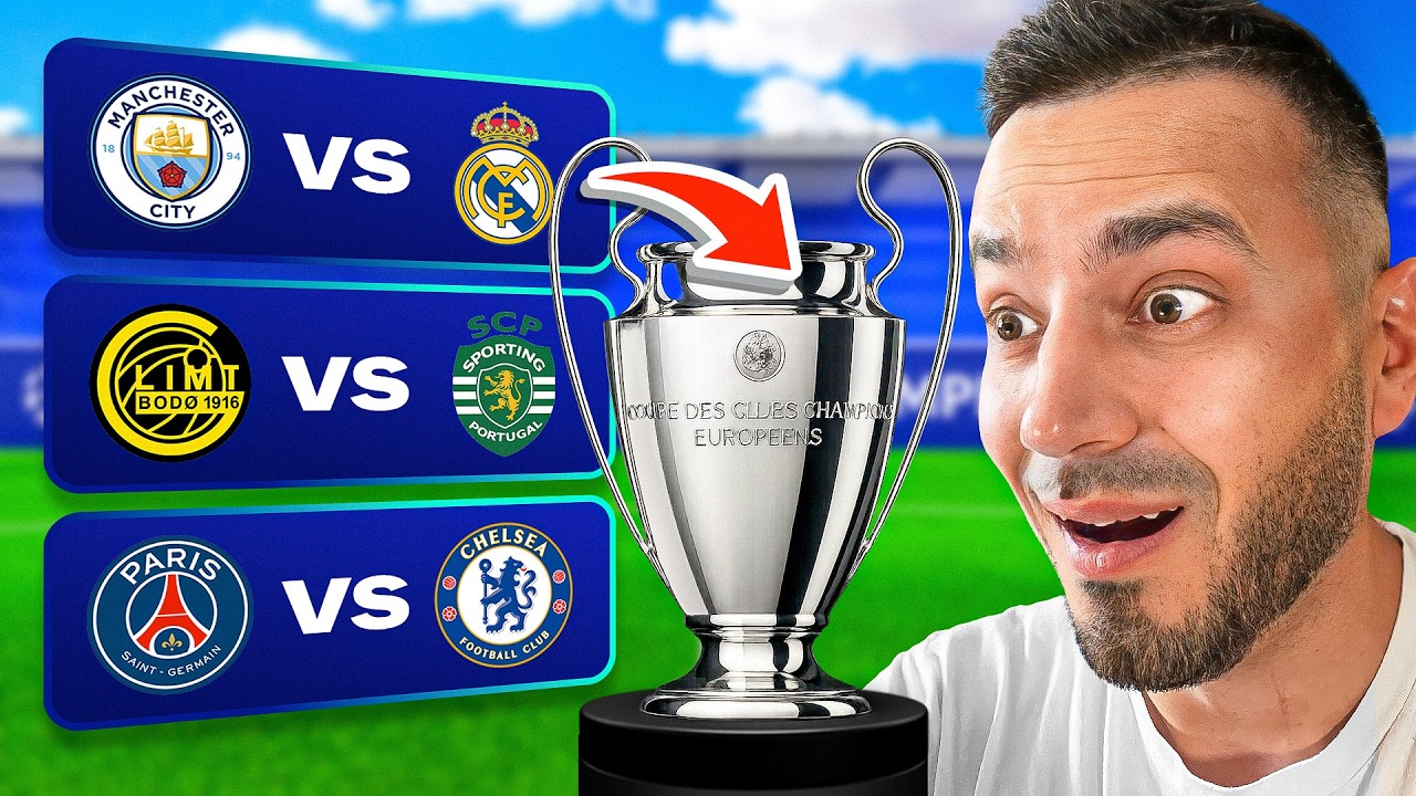 Simulated 25/26 Champions League Round of 16 🏆