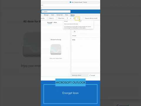 Microsoft Outlook Encrypt an Email