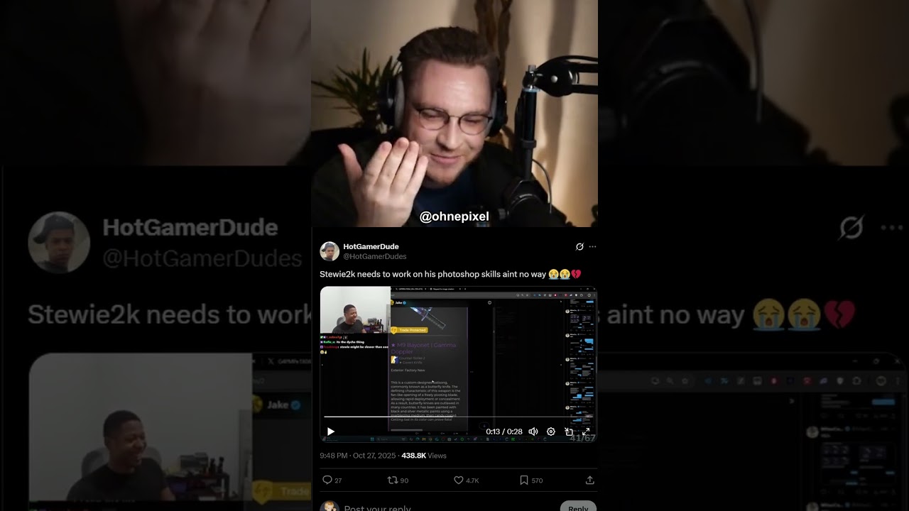 Ohne reacts to Stewie2k memes ๐ฎ