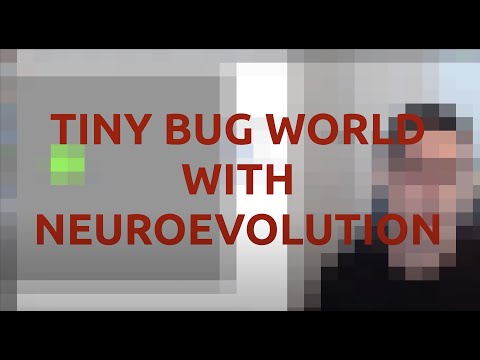 Tiny bug world with neuro evolution