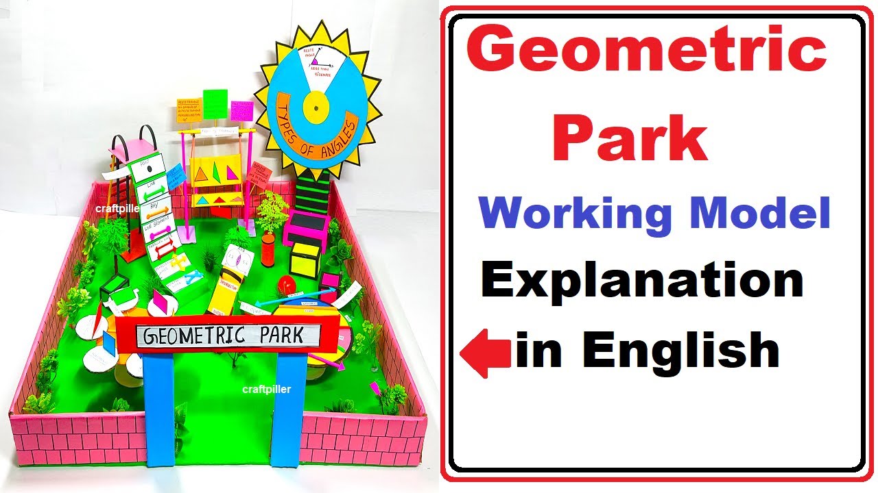 DIY Geometric Park Working Model | Easy Explanation for Math Projects 🏞️