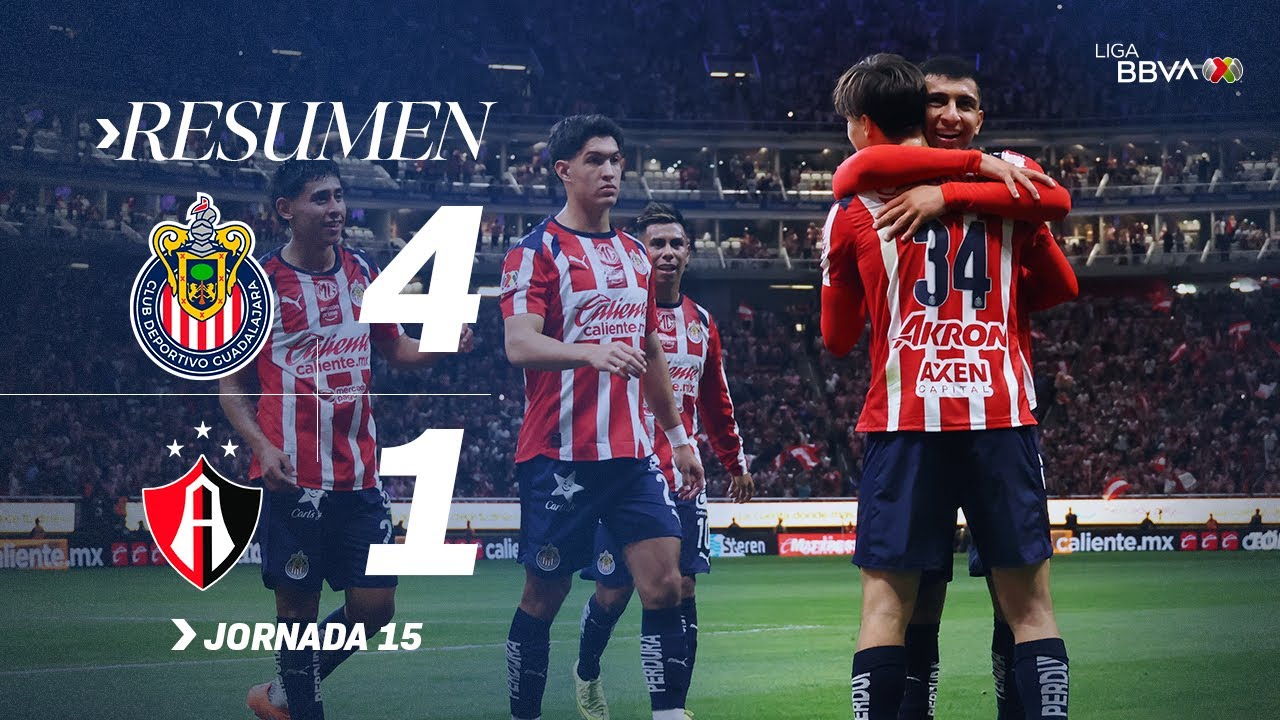 Chivas Dominates Atlas 4-1 in Clásico Tapatío ⚽ | Hat-Trick de la 'Hormiga' en Apertura 2025