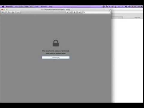 How to remove password protection from pdf file on Apple Mac