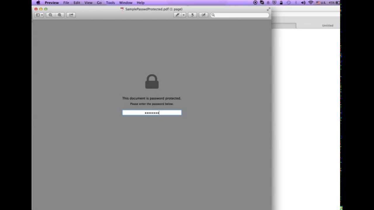 Removing Password Protection from PDF Files on Apple Mac