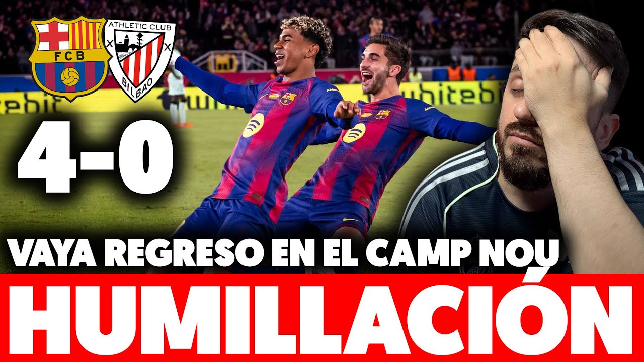 Barça Dominates Athletic 4-0 in Return to Camp Nou ⚽