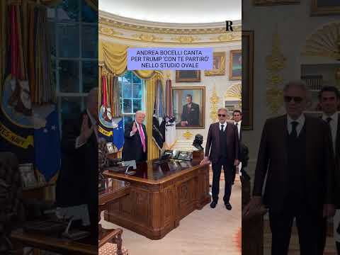 Bocelli canta per Trump 'Con te partirò' nello Studio Ovale