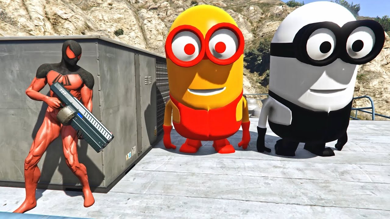 GTA 5: Spider-Man vs White Minion Ragdoll Chaos 😂