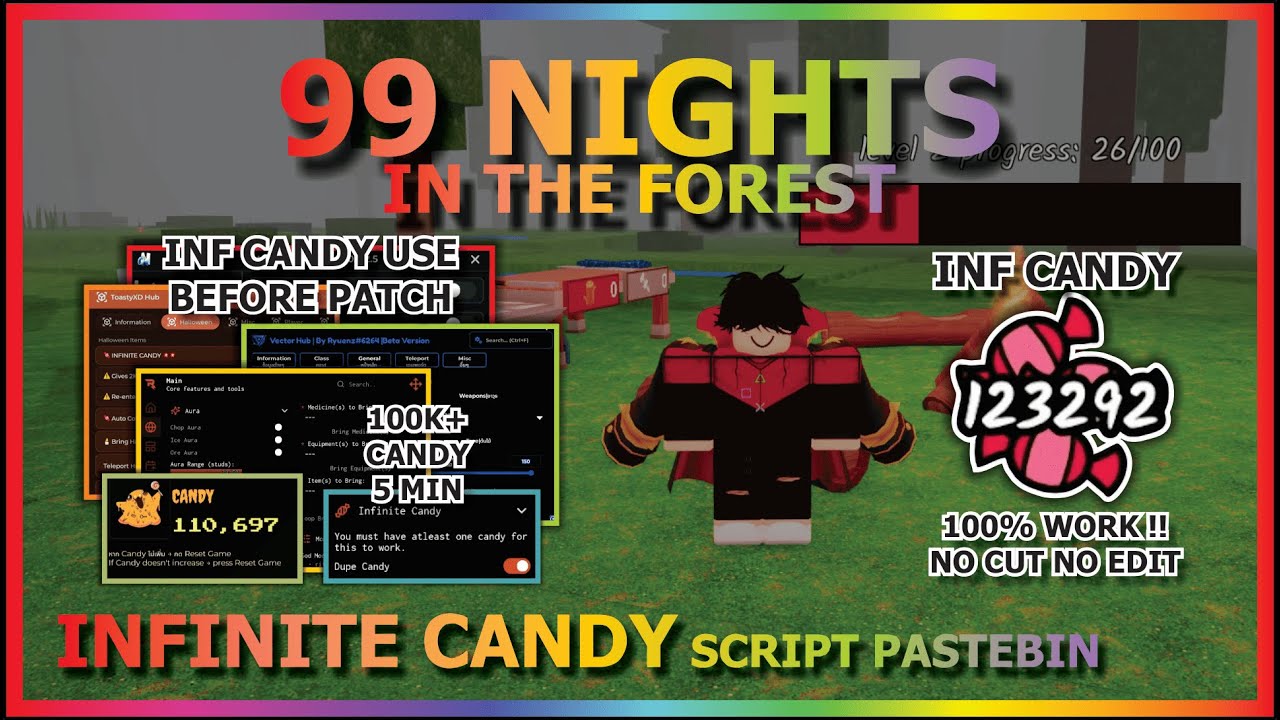 99 🔥 99 Nights in the Forest Script & Infinite Candy & Diamond Farm Guide (Earn 100K+ Candy in 5 Min!)