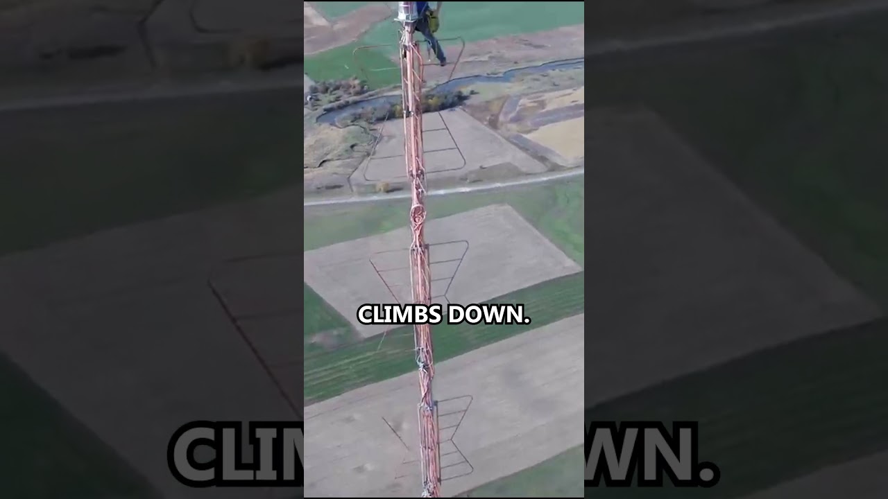 Man Changes Lightbulb 1,500 Feet Up 🚀