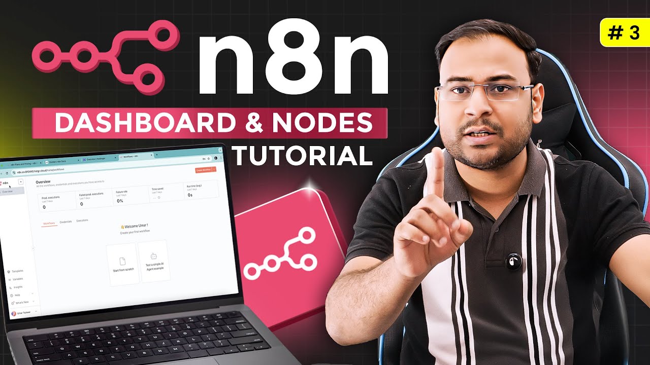 Master n8n: Dashboard, Nodes & Workflows Explained | AI Agent Course #3 🚀