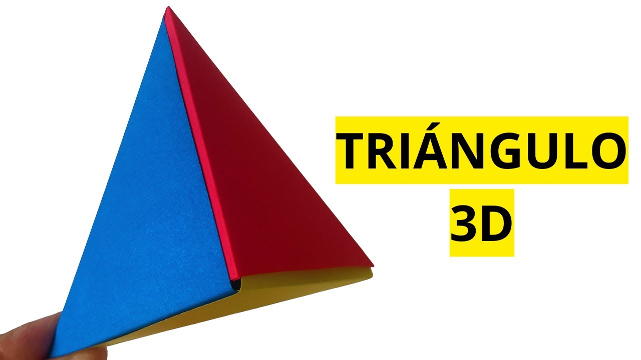 Cómo hacer un triángulo en 3D de papel SIN PEGAMENTO