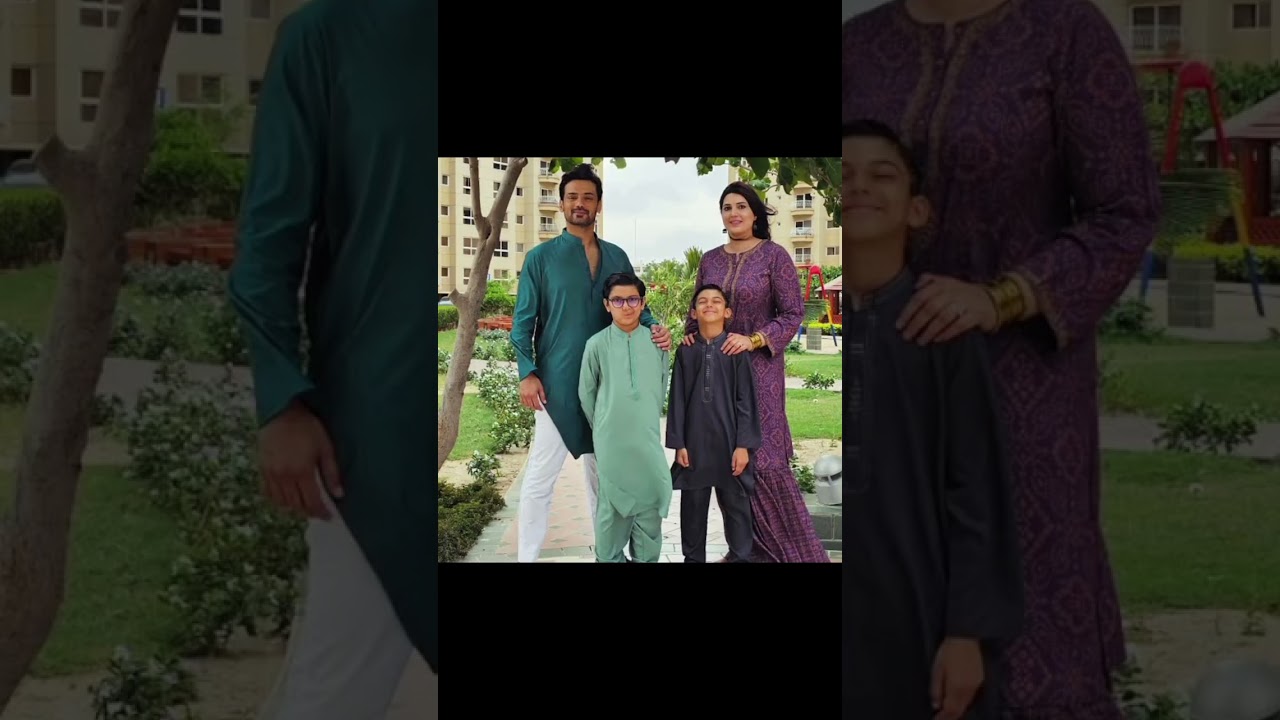 Pakistani Actor Zahid Ahmed with Wife and Kids