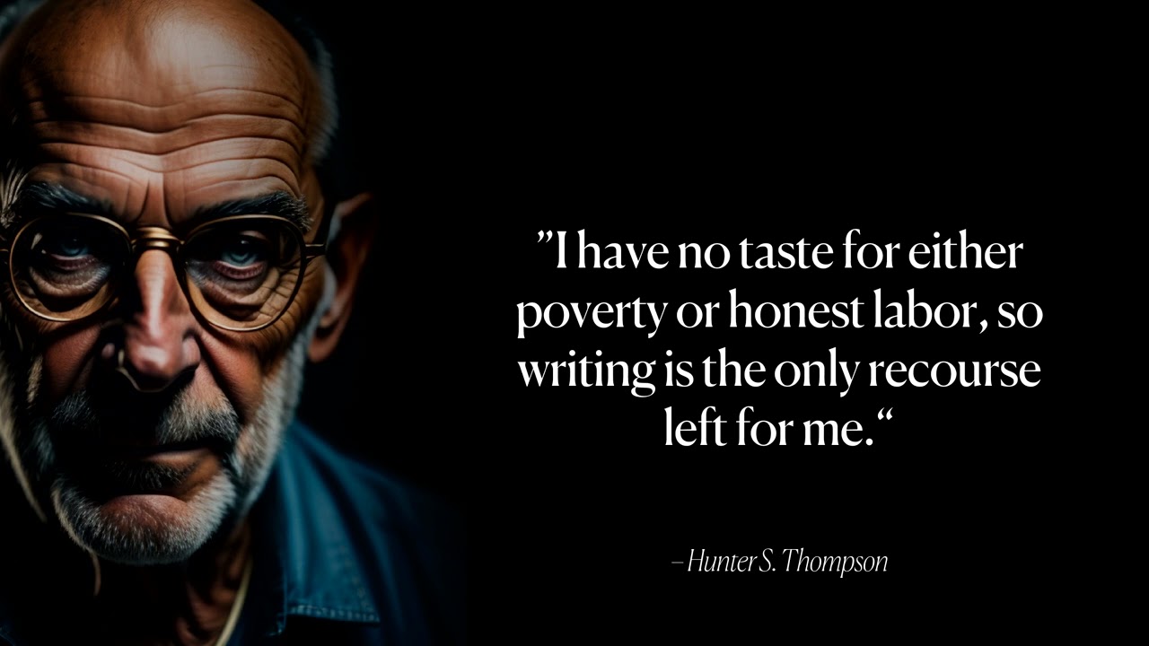 Hunter S. Thompson's Impactful Quotes 🖊️