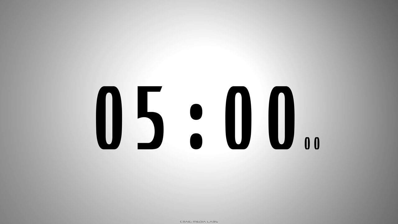 5-Minute Countdown Timer with Voice Alerts ⏰
