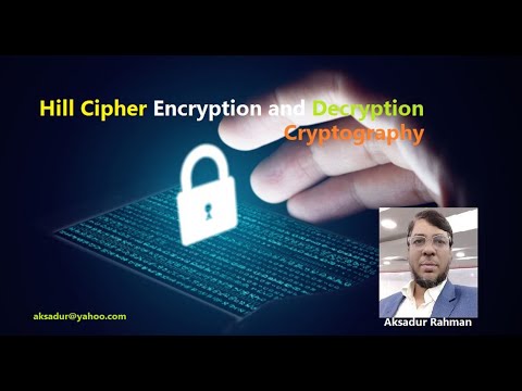 Hill Cipher Encryption and Decryption | Cryptography | in Bangla by Aksadur Rahman