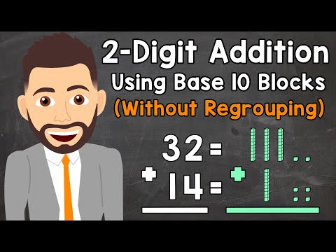 Adding 2-Digit Numbers Using Base 10 Blocks Without Regrouping | Elementary Math with Mr. J