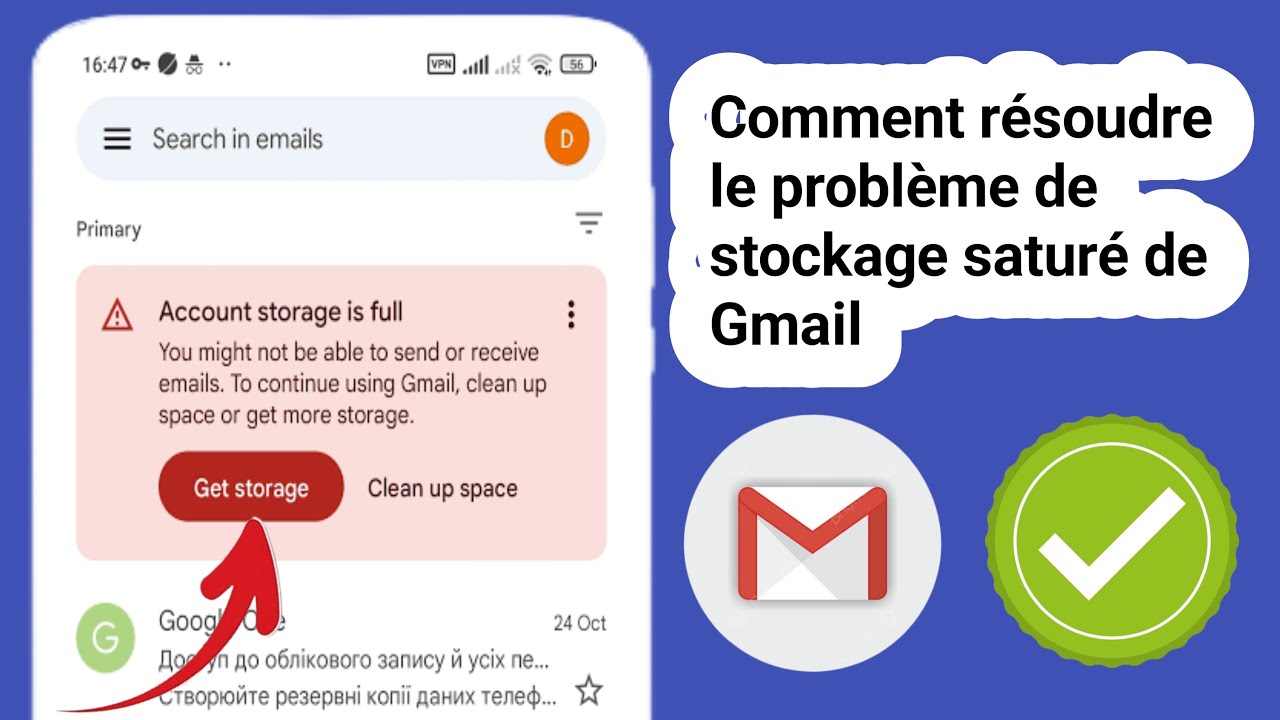 Gérer le stockage plein de Gmail 📥