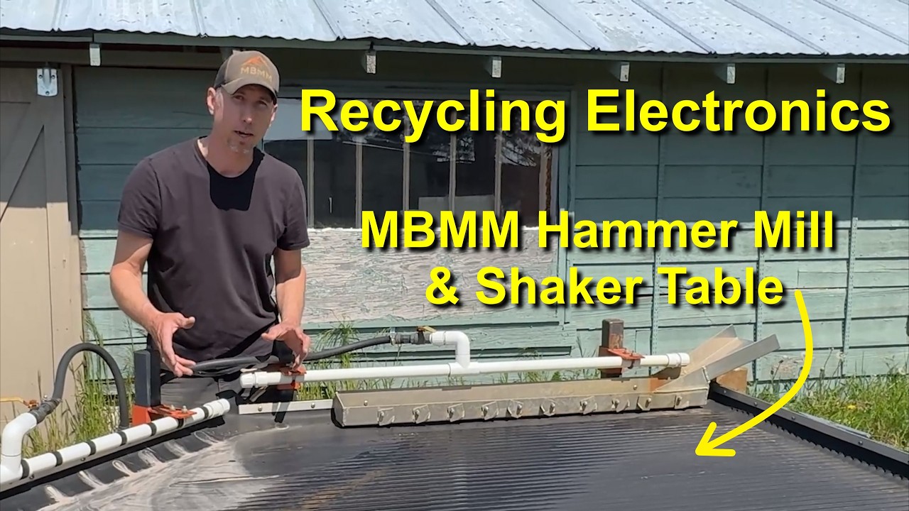 Recycling Electronics for Gold & Silver, PCB & E-Waste Recovery with MBMM Hammer Mill & Shaker Table