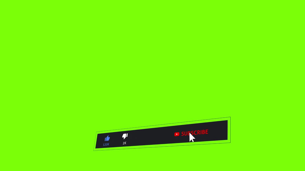 3D YouTube Subscribe Button with Green Screen π₯