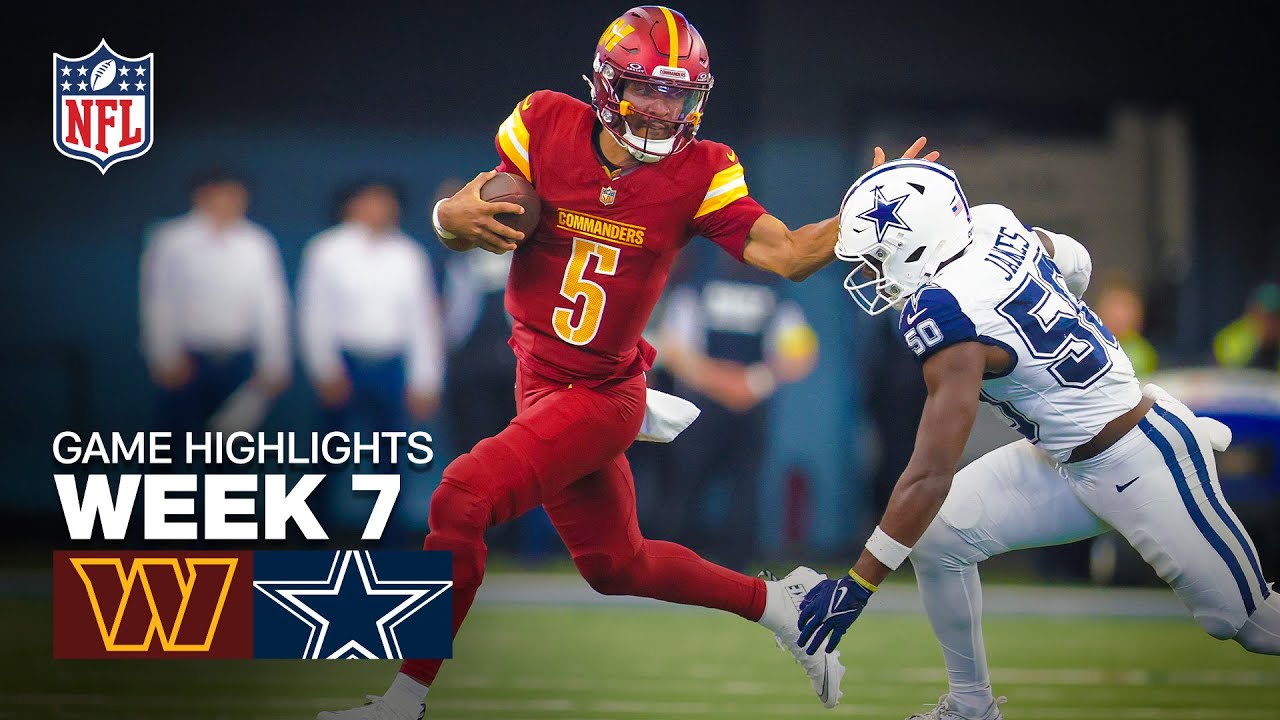 Epic Showdown: Washington Commanders vs Dallas Cowboys | Week 7 NFL Highlights 🏈